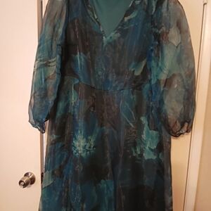 BloomChic Green Floral Dress